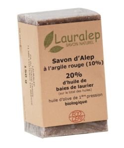 Savon d'Alep à l’argile rouge 20% BIO, 150 g